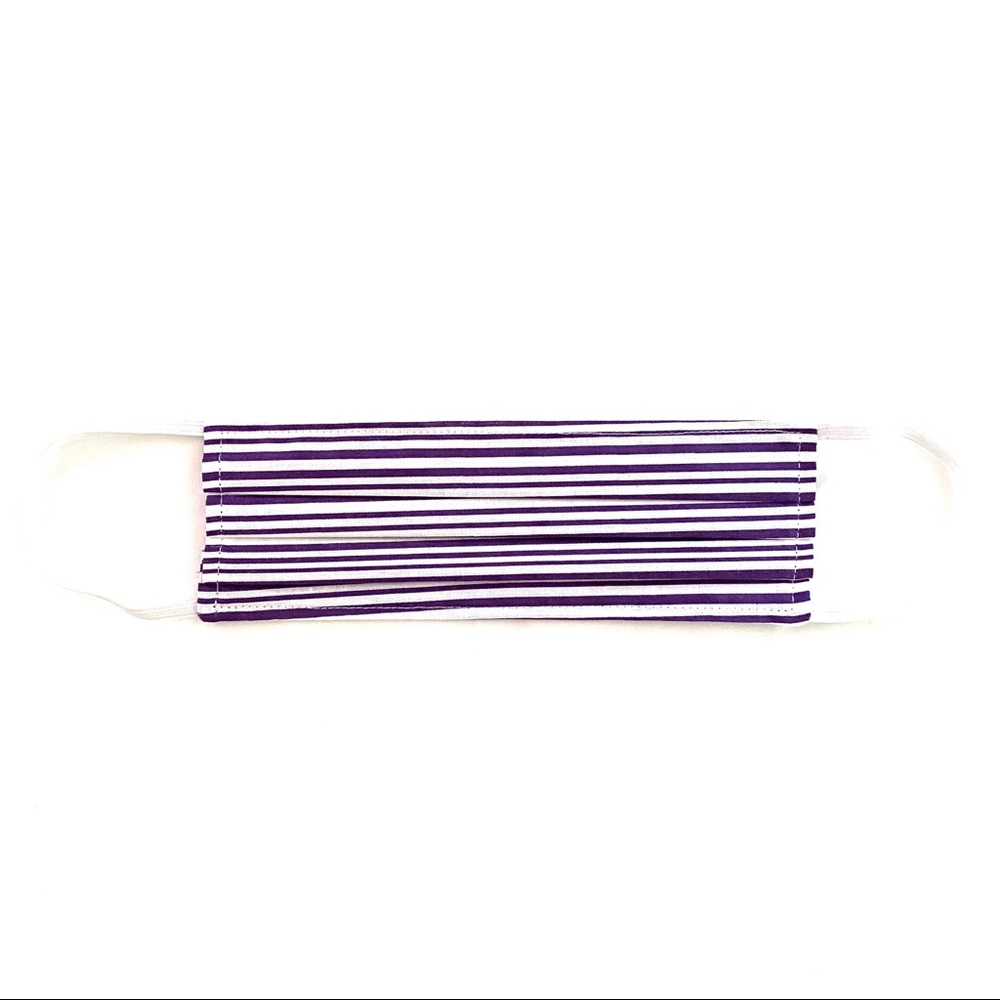 💎 4/$20: Non-Medical Cloth Face Mask Purple Stripe